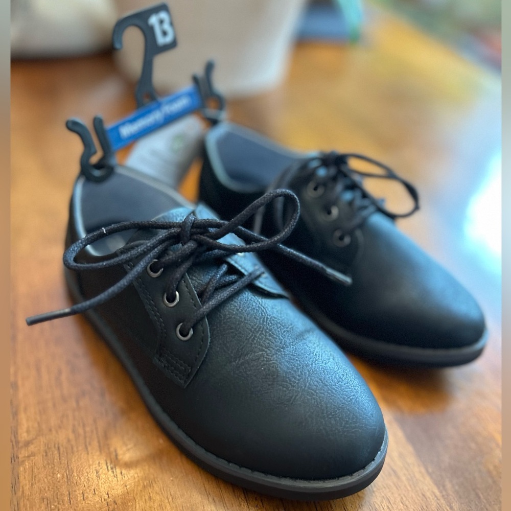 Black Oxford Dress Shoes | Boys Size 13 | NWT | Memory Foam | Wonder Nation